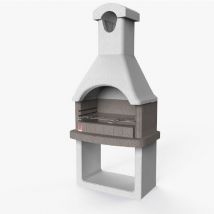 Barbecue in muratura cemento 88x58xh197,3cm giardino esterno columbia Sarom