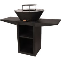 Purline - Barbecue Con Piastra Rotonda, Grill E Supporto Efp57b