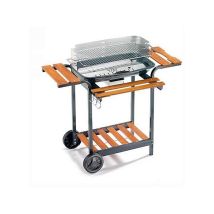 Ompagrill - Barbecue A Carbonella '60-40 Alc' In Acciaio Inox 60,5x33x96 Cm