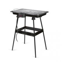 barbecue elettrico con piedistallo e griglia di cottra 51x30 cm, 2200 w