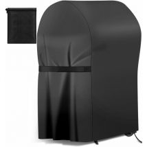 RHAFAYRE BBQ Cover, 420d Oxford Cloth Waterproof, Dustproof, UV-Resistant BBQ Cover with Self-Adhesive Straps and Storage Bag (77 x 67 x 110cm)