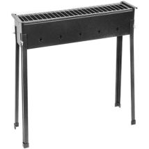 Barbecue portable – 80 x 15 x 70 cm – Lamiera verniciata – Cuisson brochettes au charbon – Mille