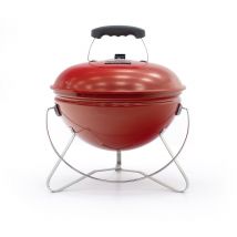 Barbecue de Table au Charbon de Bois Kekai Tahoe 37x37x44 cm Verrou de Couvercle avec Système de Transport Couleur Rouge