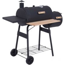 Barbecue double foyer fumoir john noir