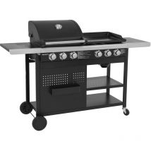 Happy Garden - Barbecue duo au gaz vesuvio - 3 brûleurs + plancha 3 brûleurs