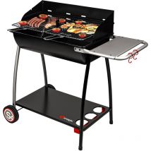 Somagic - Barbecue en forme de demi-tonneau Noir 104.5x52.5x94 cm