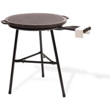 Wellhome - Barbecue en métal black 45x45x84 cm pour Plancha - Avec Brûleur Triple Anneau - Noir