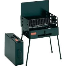 Barbecue Portable 2 Brûleurs En Acier Inoxydable – Grille De Cuisson 60x40cm – Pour Cuisson Au Charbon – Compact Et Léger – Ferraboli