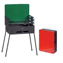 Barbecue fornacetta fornacella a carbone richiudibile a valigetta griglia 40x30