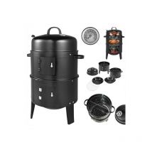 Le Poisson Qui Jardine - Barbecue Fumoir Smoker 3 en 1 avec thermomètre intégré