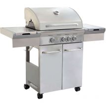 Barbecue gas in acciaio 3 bruciatori + 1 fornello laterale Florida