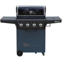 Barbecue à gaz 18.7KW 10 Convives 4 brûleurs + 1 latéral Allumage pièzo 400°C Sahara X450 Garanti 10 ans Haute Qualité
