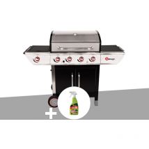 Somagic - Barbecue à gaz avec chariot Manhattan 450GPI + plancha + Dégraissant pour barbecue