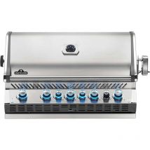 Napoleon - Barbecue gaz encastrable Prestige Pro 665 inox 4 brûleurs + Sizzle Zone + brûleur arrière + Fumage