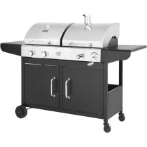 Habitat Et Jardin - Barbecue gaz et charbon 2 en 1 ' Western' - Noir