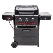 Char-broil - Barbecue gaz et charbon Gas2Coal 330 Édition Spéciale avec plancha
