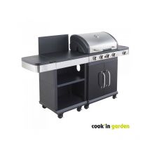Cook'in Garden - Barbecue gaz fidgi 4 + desserte