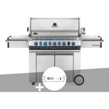 Napoleon - Barbecue à gaz Prestige Pro 665 sib inox + Rôtissoire