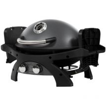 Barbecue à Gaz Surface de cuisson 58 x 42.5 cm 2 Bruleurs Barbecue Nomade Cuve et Couvercle en fonte d'aluminium PIT BOSS