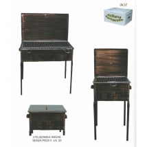 F.g. - Barbecue gelsomino per carbone carbonella fornacetta 40x60 cm con graticola
