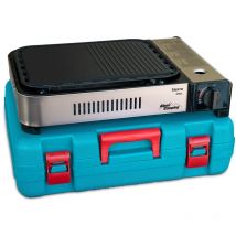 Alpen Camping - Barbecue grill Plancha gaz 2100W Piezo Haute Qualité + Mallette de transport alpen