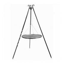 Cookking - Barbecue Grille de Cuisson suspendu sur Trépied 180 cm – en acier de 50 cm à 80cm de diametre ø 60 cm