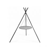 Cookking - Barbecue Grille de Cuisson suspendu « tipi » sur Trépied 210 cm en acier 60 cm