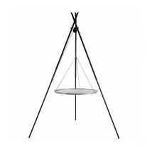 Cookking - Barbecue Grille de Cuisson suspendu « tipi » sur Trépied 210 cm en acier inox 50 cm