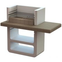 Barbecue a legna o carbonella Sarom fuoco 'agadirin' calcestruzzo, 125x64x110,5 cm