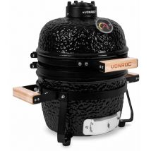 Barbecue Kamado 13 pouces Vonroc 27 cm de surface de cuisson, 25kg - à charbon de bois - céramique - modèle à poser – support, thermomètre,