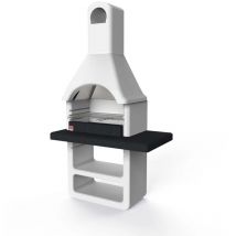 Barbecue a legna o carbonella in calcestruzzo Sarom fuoco 'maribor', 114x64x212,5 cm