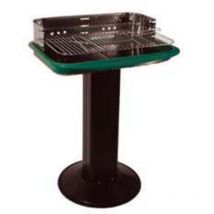 Barbecue rettangolare con piede centrale florida - bracere cm.60x40