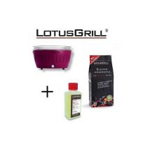 Barbacoa Viola xl con Pilas y Cable de Alimentación usb + 1Kg de Carbón de Haya + Gel Combustible Inodoro para Barbacoa 200ml Lotus Grill