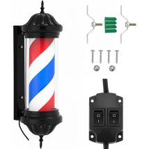 Barber Pole Barbierstab Friseurstange 38 cm rotierend beleuchtet rot/weiß/blau