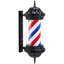 Barberpub - Barber Pole Barbierstab, Barbershop Friseurstange mit led Leucht Salon Einrichtung, Drehbar Stange Friseursalon, Rot Weiß Blau Salon