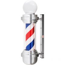 Barberpub - Barber-Pole Barbierstab mit LED-Kugelleuchte drehbar Saloneinrichtung L018B