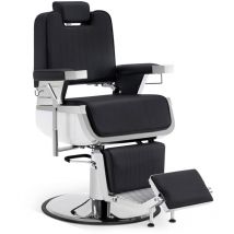 Barberpub - Friseurstuhl mit Kopfstütze Kippbar, Friseureinrichtung mit Hydraulikpumpe 360° Drehbar, Bedienungsstuhl Höhenverstellbar, Barber Stuhl