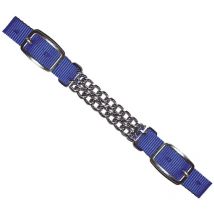Barbozzale in nylon con doppia catena in metallo - blu royal