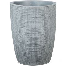 Scheurich Barceo High 54, Hochgefäß/Blumentopf/Pflanzenkübel, rund, aus Kunststoff Farbe: Stony Grey, 39 cm Durchmesser, 53.5 cm hoch, 17 l Vol.