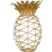 BarCraft Ananasförmige Metallvase für Weinkorken de, 20 x 28 cm - Golden