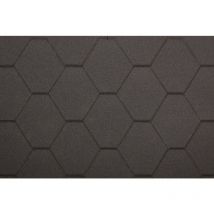 Bardeaux bitumineux Hexagonal Rock, couleur noir - bitume toiture 3 m2 Timbela h-black
