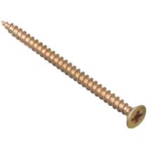 MPS670Y Vite Multiuso Compatibile Pozi csk st zyp 6,0 x 70 mm, Confezione da 100, Giallo passivato, 6 x 70 mm, Set di 100 Pezzi - Forgefix