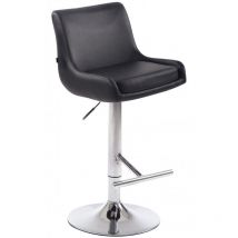 Barhocker Club Kunstleder schwarz chrom