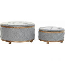 Set 2 mehrfarbige Holz-Polyester-Schuhe 80 x 80 x 43 cm Aufbewahrungslösung für die ganze Familie