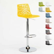 Barhocker mit Fußstütze Hoch Drehbar Höhenverstellbar für Küche Bar Grand Soleil Spider - Gelb