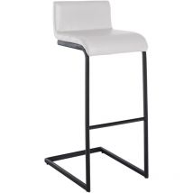 Barhocker Newport Schwarz weiß Kunstleder
