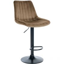 Barhocker Toni Samt braun schwarz