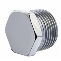 Raccordo Tappo Esagonale Filettato Maschio In Acciaio Zincato Per Irrigazione -3/8"