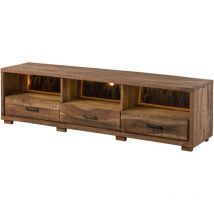 Bark 117 Mobile tv in legno di acacia - laccato / naturale 175x40x47 - naturale