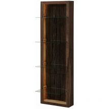 Massivmoebel24 - bark 204 Mobile pensile in legno di acacia laccato / marrone 45x30x145 - marrone scuro